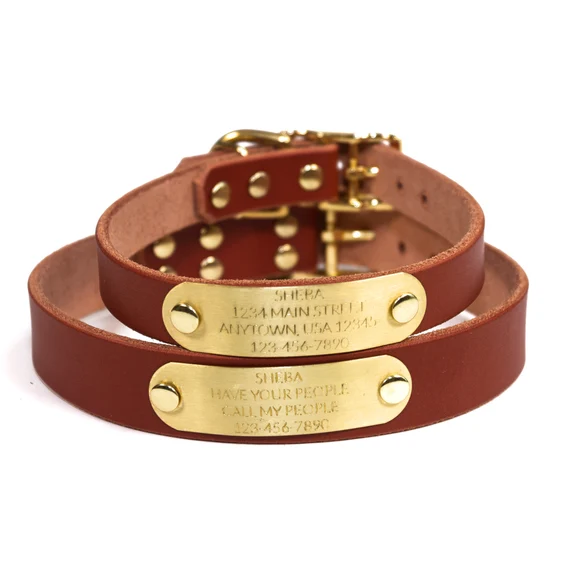 Personalized Leather Dog Collar thumbnail 7
