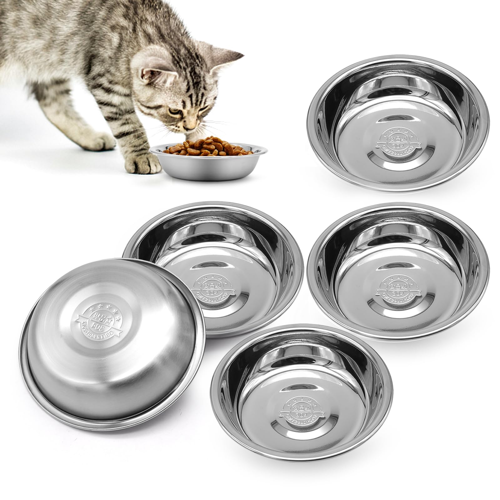 Stainless Steel Cat Bowl Set thumbnail 2